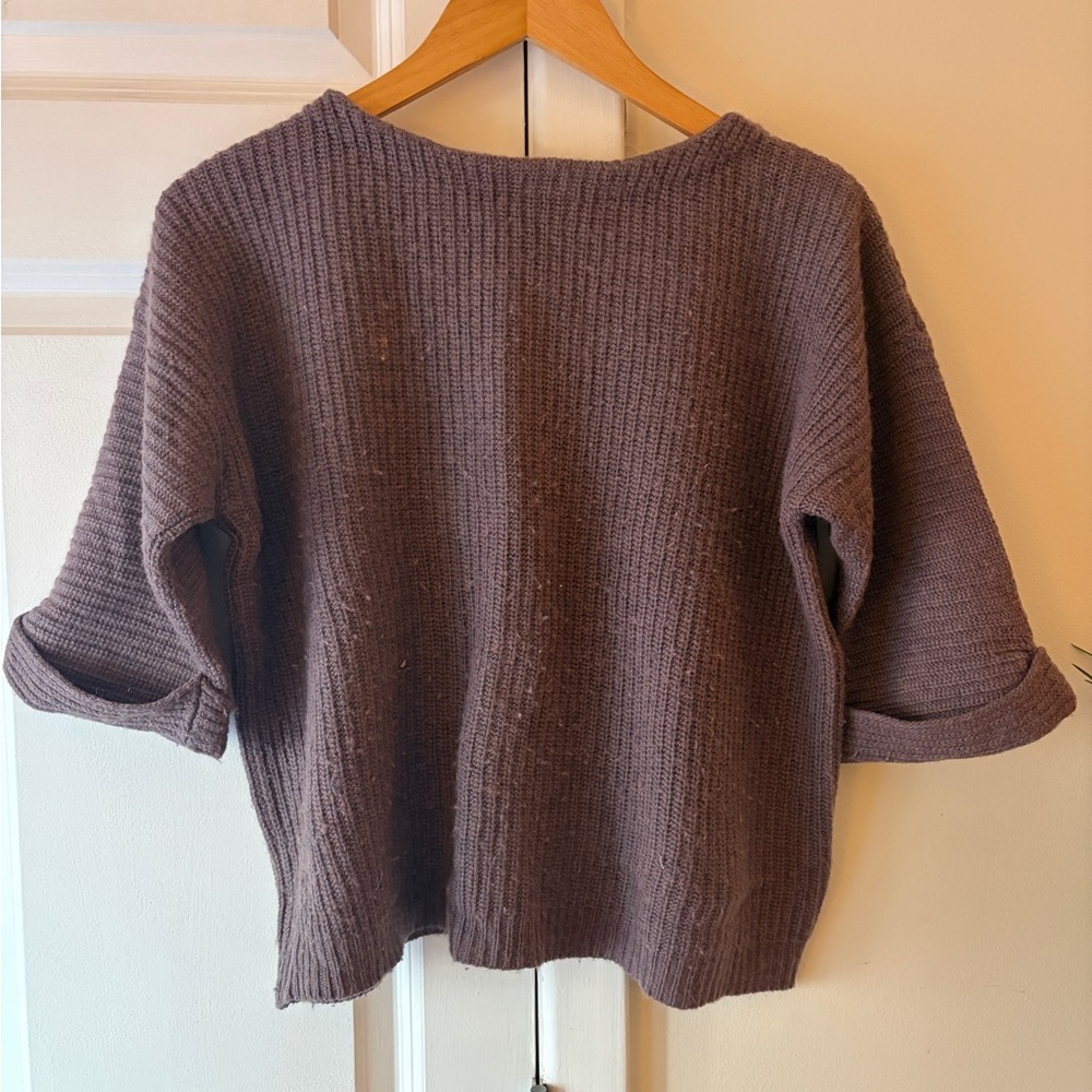 Jcrew Purple Ribbed Knit Women’s Sweater